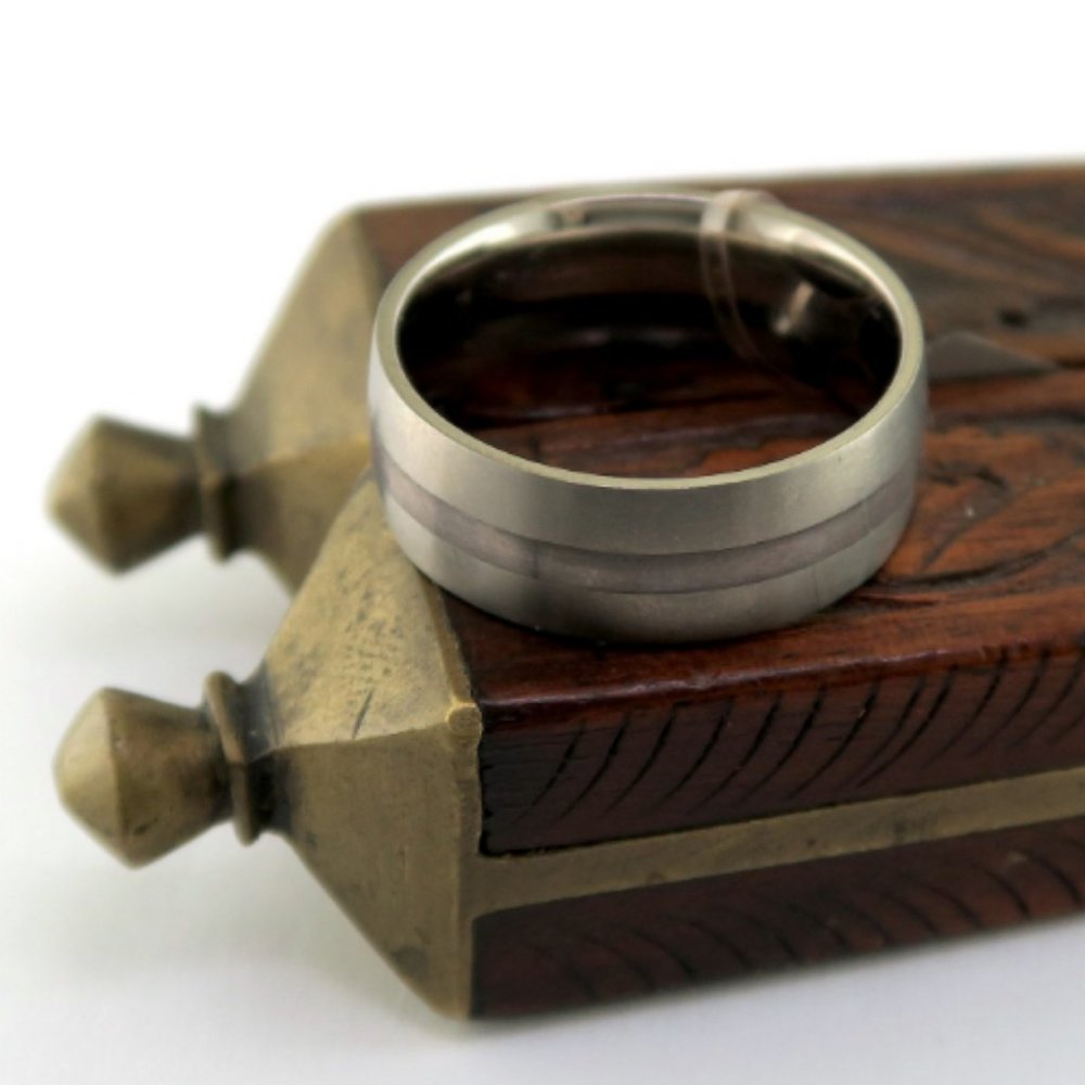 Size 10.5, 8mm Tungsten Wedding Band